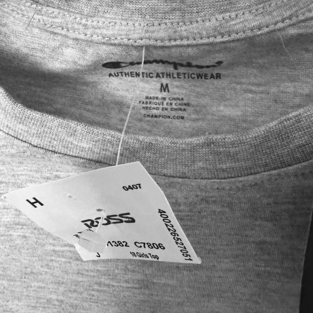 Champion Girls’ Light Gray Short Sleeve Tee New with Tags - Picture 4 of 7